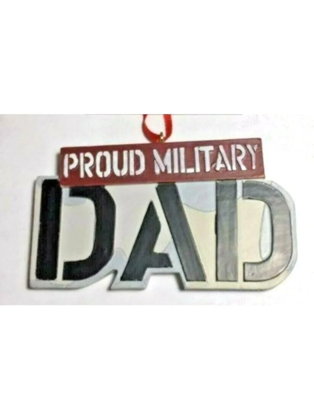 Ornament Proud Military Dad By Homefront Girl With Red White Blue Fathers Day